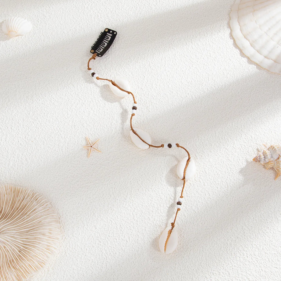 Shell Bead Mermaid Boho Hair Extension Strand