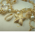 Conch Shell Starfish Simulated Pearl Necklace Sweet Fashion Sea Star Starfish Plated Multitiered Necklaces & Pendants For Women - Charlie Dolly