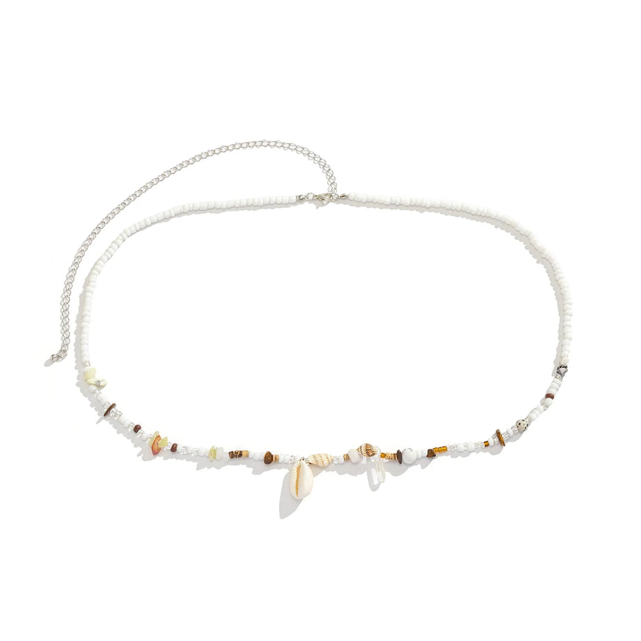 Acrylic Shell and Seed Bead Boho Waist Chain