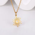 Hollow Sunflower Pendant Necklace Women's Necklace New Fashion Stainless Steel Jewelry Hip Hop Punk Accessories Wholesale - Charlie Dolly