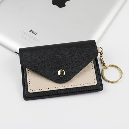 Korean Version Card Holder Cute Student Candy Color Ultra-thin Wallet Multi-card ID Holders Package Keychain Small Wallet Purse