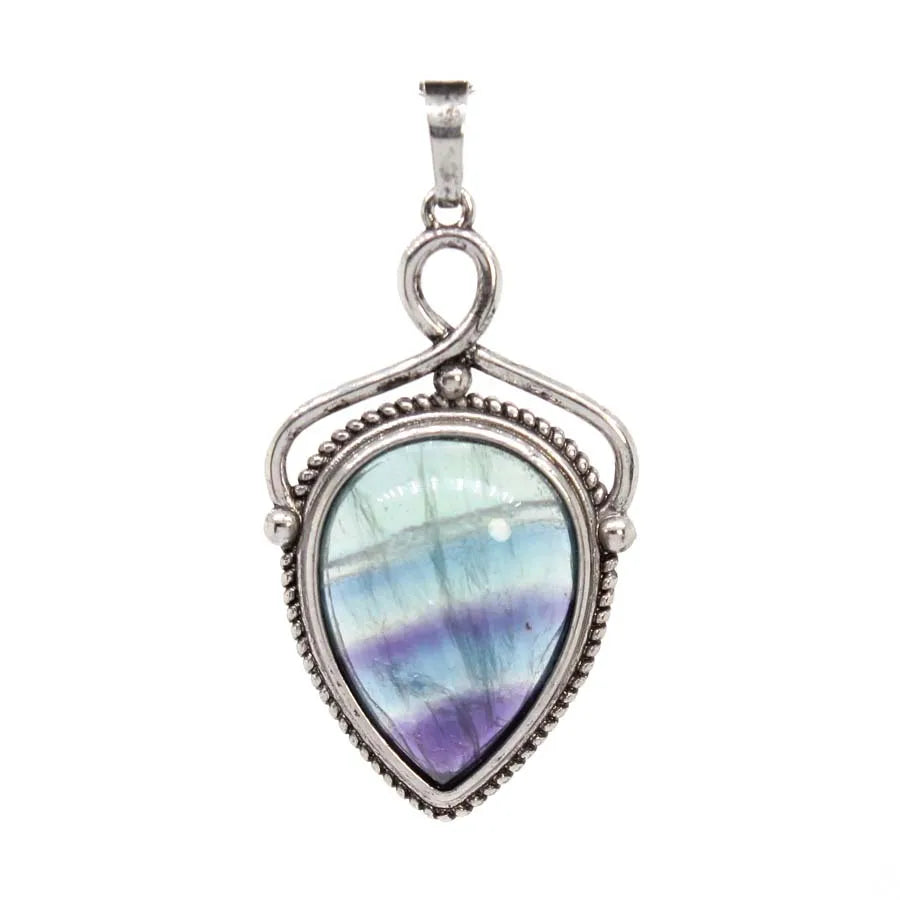Women's Natural Crystal Stone Water Drop Pendants For DIY Necklace Amethyst Rose Quartz Lapis Lazuli Boho Men Jewelry Making