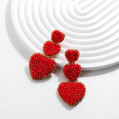 Bohemia Colorful Seed Beads evil eye Flower Drop Earrings For Women Handmade Tassel swan Statement Dangle Earrings Jewelry