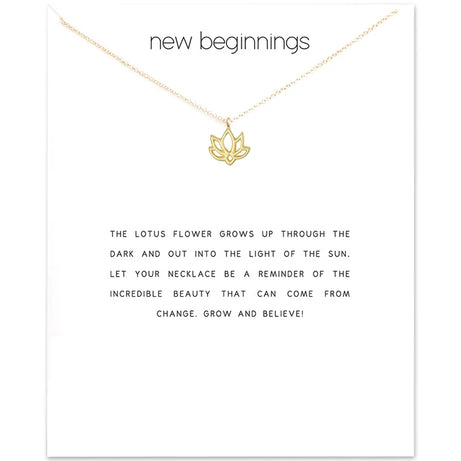 Minimalist Lotus Flower Pendant, Silver Anniversary Gift Necklace