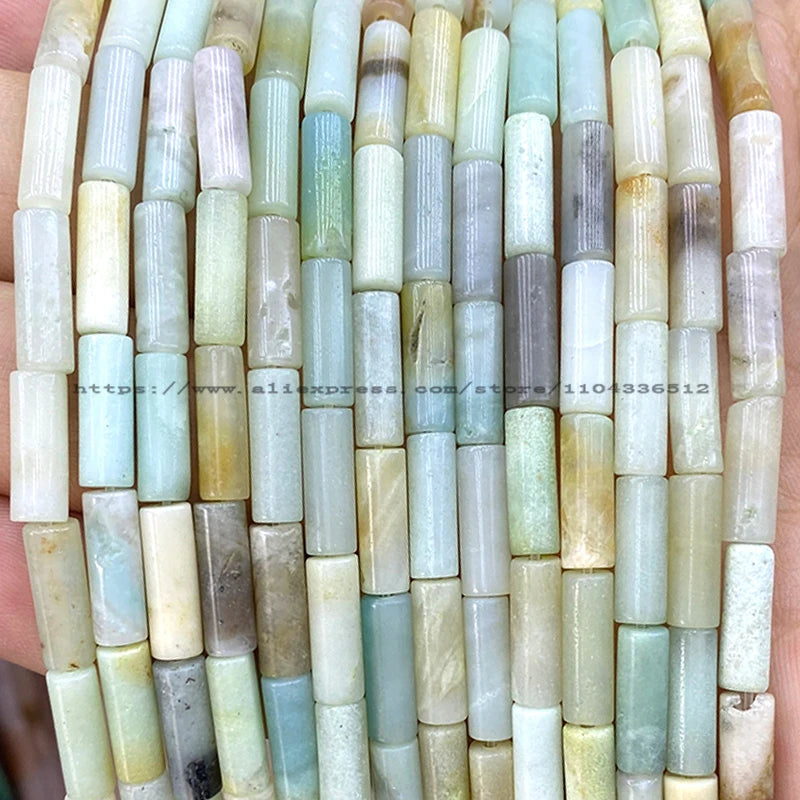 4x13mm Tube Natural Stone AA Lapis Lazuli Loose Spacer Beads for Jewelry Making Diy Bracelet Charms Earrings Accessories