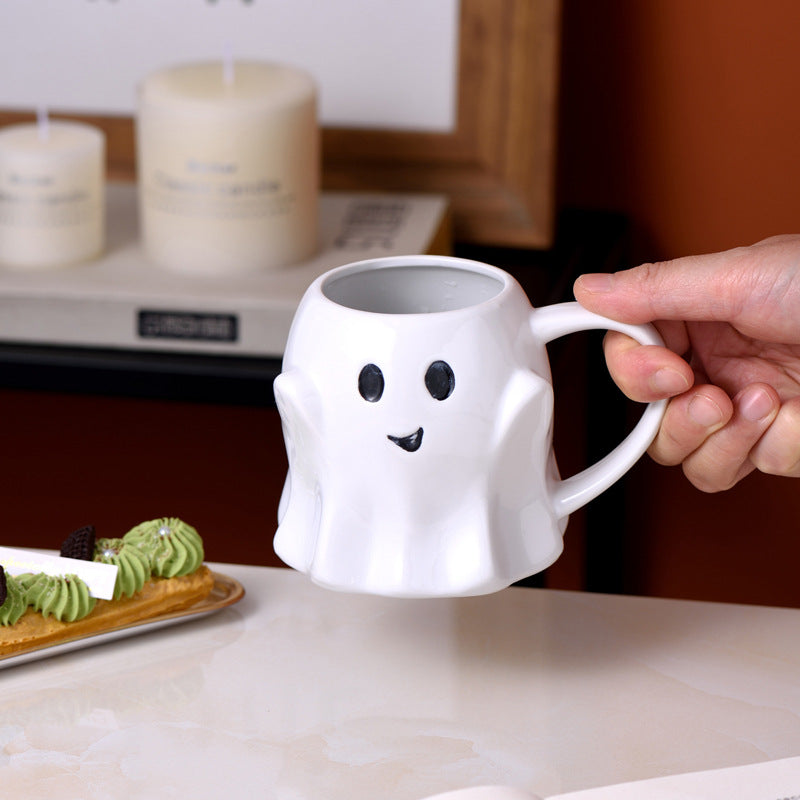 Easter Halloween Ghost Elf 3D Creative Cute Couple Mug Gift Afternoon Tea Breakfast Milk Cup Home Office Drinking Ceramic Cup - Charlie Dolly