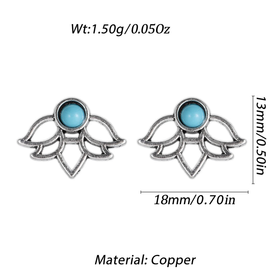 Turquoise Arrow Triangle Mini Stud Earrings Jewelry