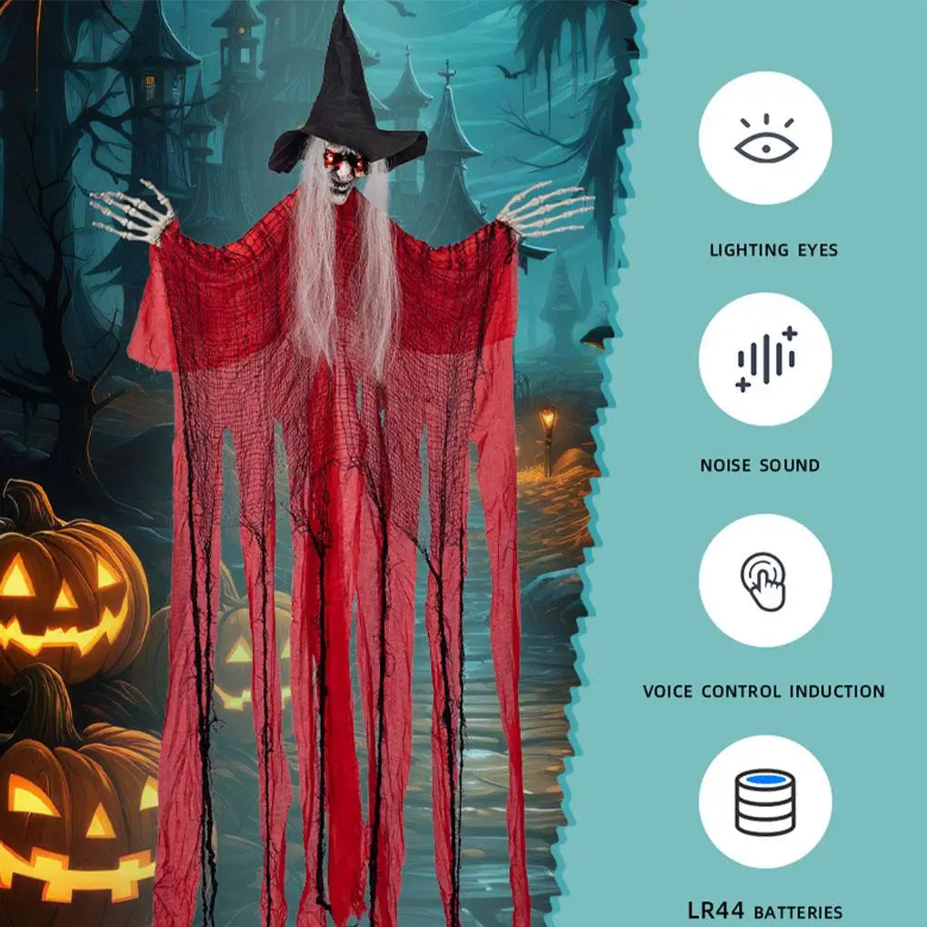 2024 New Outdoor Decoration Spooky Skeletons With Adjustable Movements And Sound Effects Party Decorations - Charlie Dolly