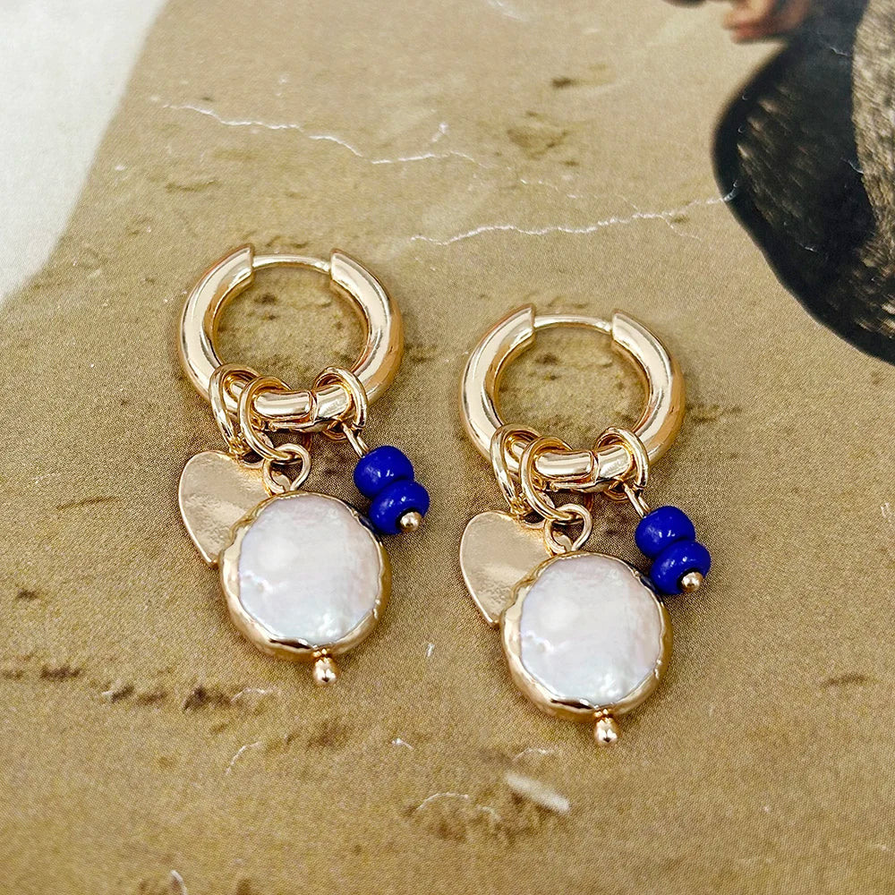 Pendant Earrings For Woman Boho Natural Stone Clover Malachite Powder Crystal Bohemia Charm Ear Luxury Quality Jewelry Girls