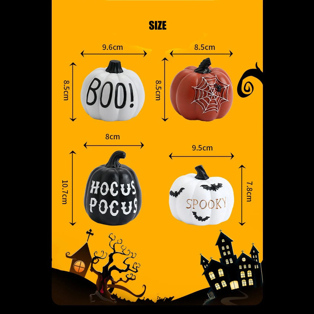 2024 Halloween Ornaments Resin Thanksgiving Pumpkin Fall Pumpkin Fall Thanksgiving Harvest Home Decorations Props - Charlie Dolly