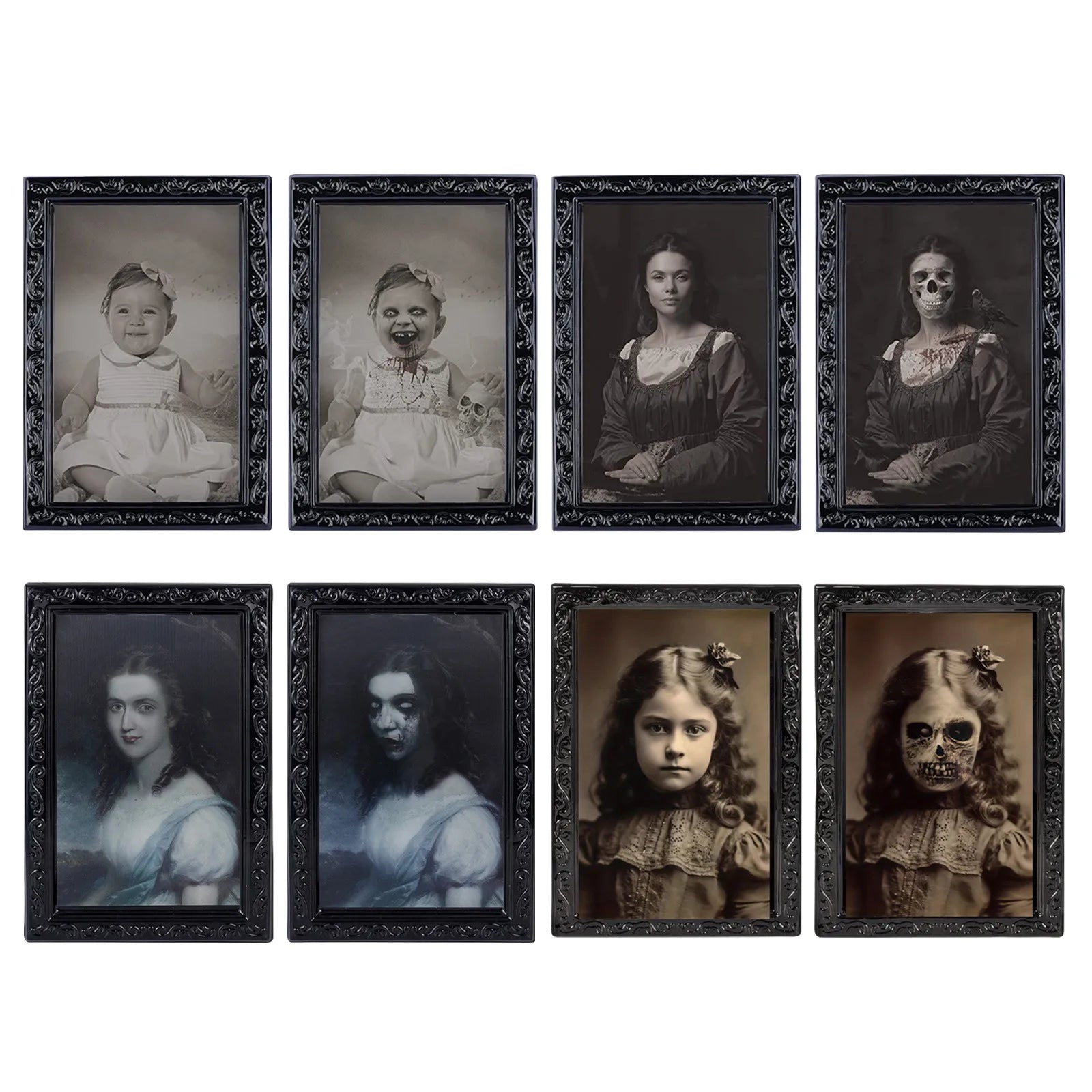 2024 New Horror Picture Frame Lens 3d Face Changing Horror Portraiture Haunted Weird Party Supplies Gifts CumpleañOs Decoracion - Charlie Dolly