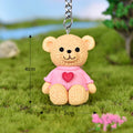 Cute Mini Teddy Bear Doll Keychain Novelty Girls Cartoon Small Animal Key Chain On Student Bag Trinket Jewelry Party Gift - Charlie Dolly