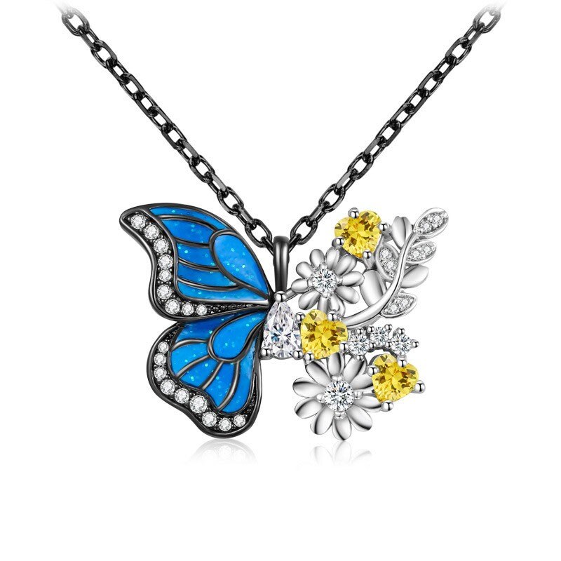 Ladies Exquisite Sunflower Cross Necklace Pendant Adjustable Exquisite Cross Pendant Jewelry Birthday Gift for Mom Girl Wife - Charlie Dolly