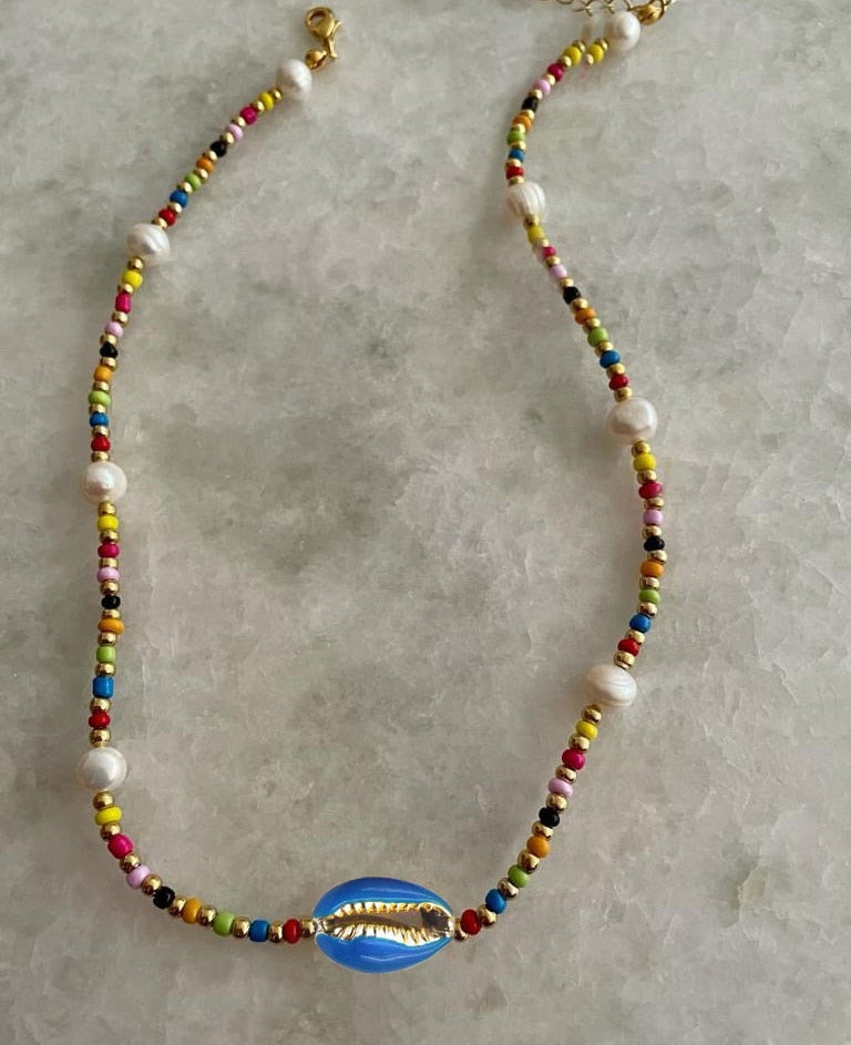 boho Large Concha cowry MEGA PUKA SHELL NECKLACE BURGUNDY valentine's day collares collier women chokers necklace femme collar - Charlie Dolly