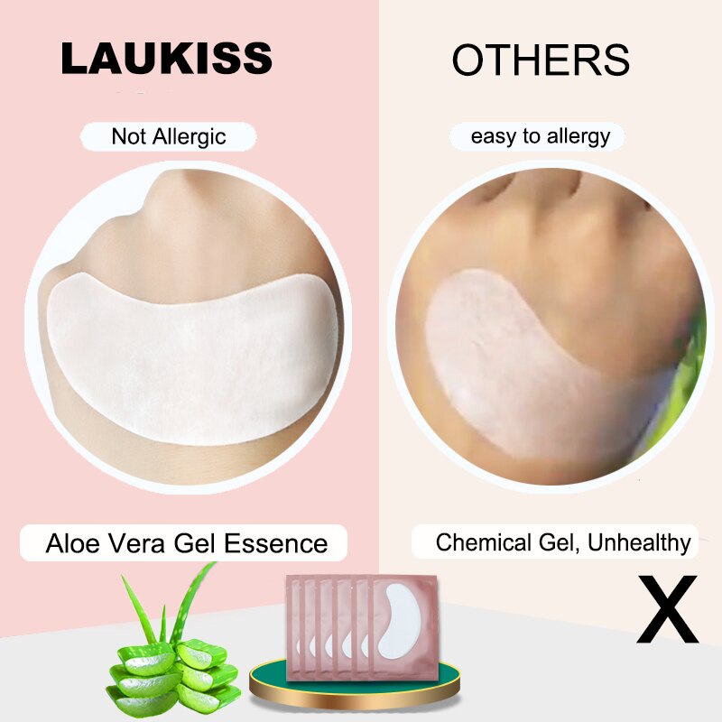 25/50/100Pairs Eye Patches Under Eyelash Pads for Building Hydrogel Paper Patches Pink Lint Free Stickers for False Eyelashes - Charlie Dolly