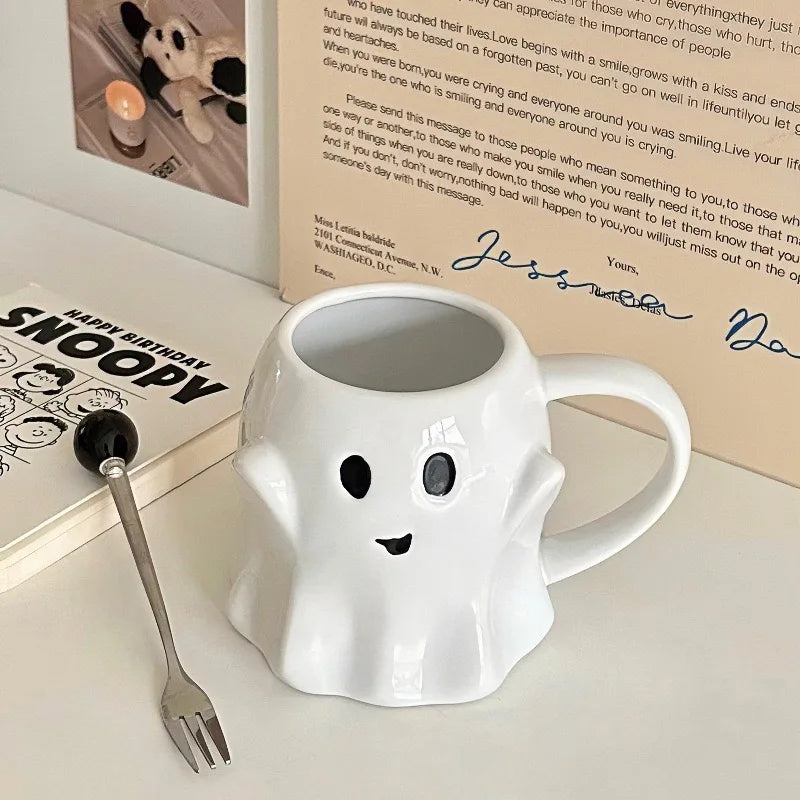 Easter Halloween Ghost Elf 3D Creative Cute Couple Mug Gift Afternoon Tea Breakfast Milk Cup Home Office Drinking Ceramic Cup - Charlie Dolly