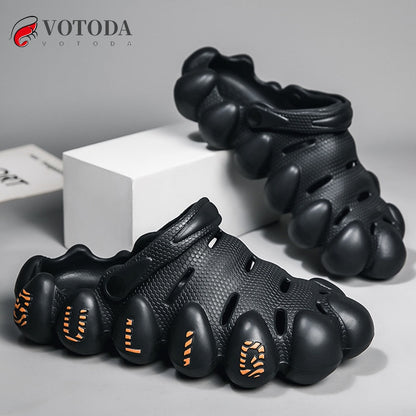 Summer Men Sneakers Slippers Bubble Slides Soft EVA Thick Sole Sandals Fashion Outdoors Hollow Clogs Women Man Beach Shoes