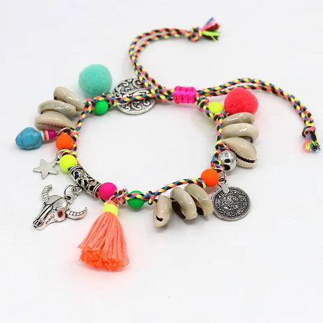 Shell and Tassel Barefoot Boho Ankle Bracelet