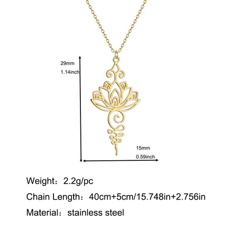 Gold Unalome Lotus Choker, Sacred Buddhist Path Talisman Necklace