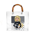 New Diy Barbie Handbag Fashion Women All-Match Jelly Transparent Pvc Tote Bags High Capacity Ladies Organizer Cosmetic Bag Gifts - Charlie Dolly