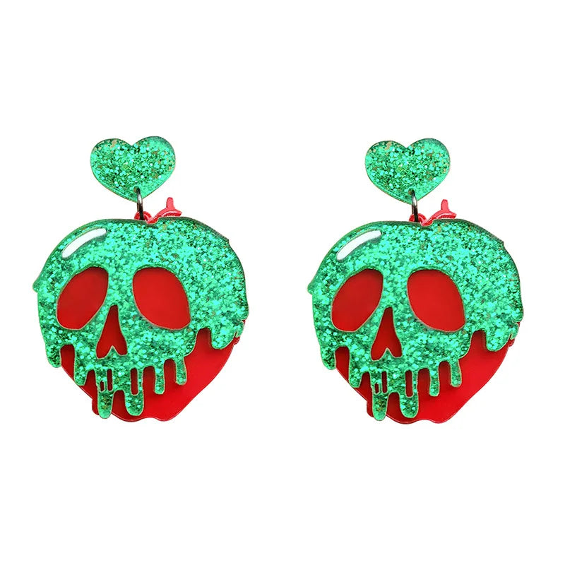 halloween Jewelry Spooky Acrylic Cute Trick Or Treat Lollipop horror Call me Knife Pumpkin Earrings - Charlie Dolly