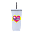 New 500/750Ml Kawaii Barbie Stainless Steel Straw Cup Anime Portable Large Capacity Insulation Cold Coffee Mug Water Bottle Gift - Charlie Dolly