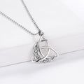 Irish Celtics Knot Moon Pendant Chain Necklaces for Women 925 Sterling Silver Fine Jewelry Valentine Day Wife Girlfriend Gifts - Charlie Dolly
