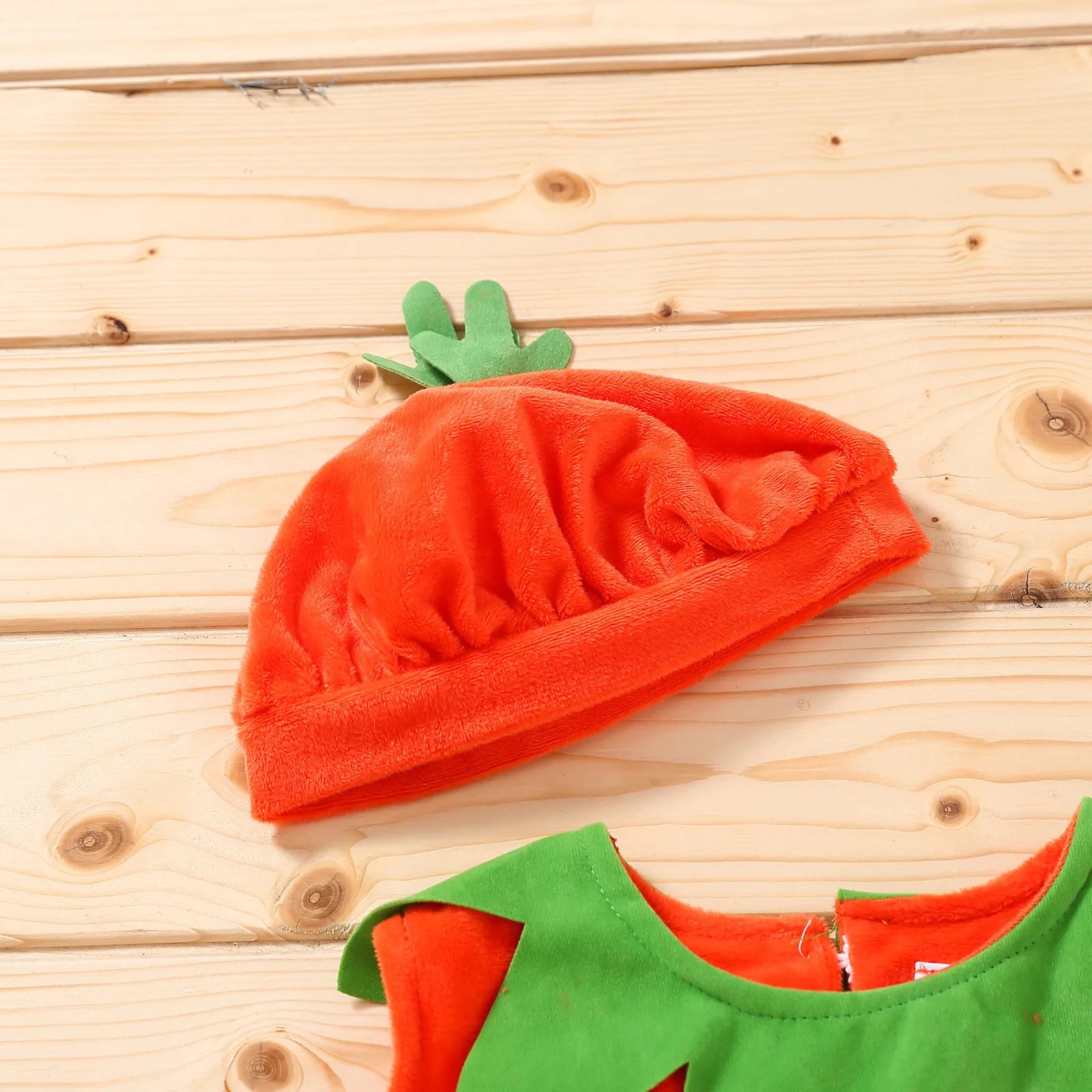 Halloween Costume For Infant Boys Girls Sleeveless Hood Jumpsuit Baby Party Cosplay Pumpkin Warm Soft Cotton Clothing 0-3Years - Charlie Dolly
