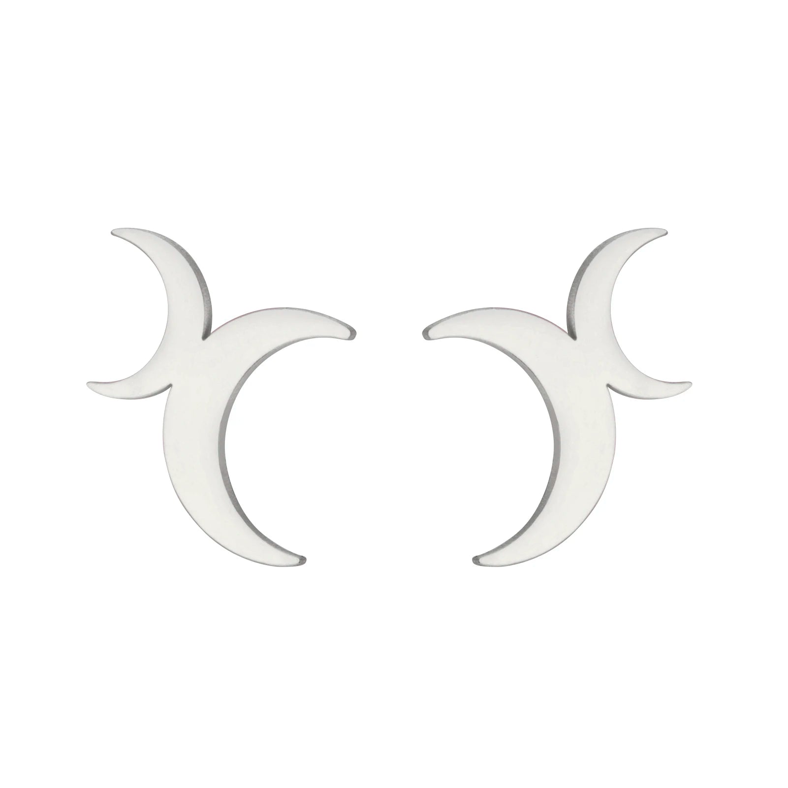 LIKGREAT Crescent Moon Earring for Women Lunar Moon Phase Stud Dangle Earrings Stainless Steel Jewelry Gift