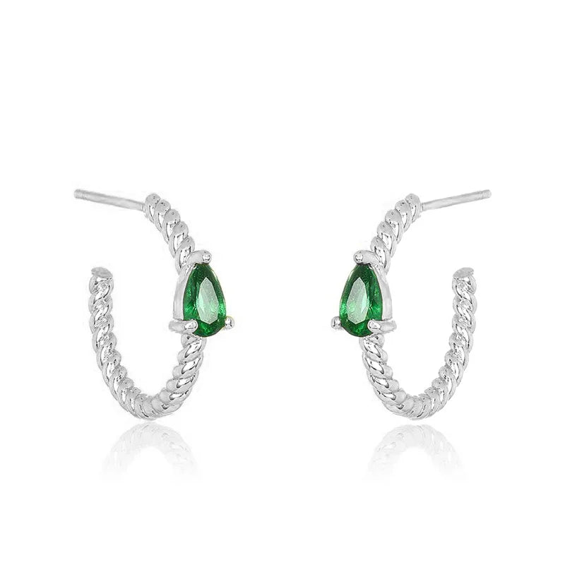 CRMYA Unique gold-plated CZ Stud Earrings For Women Cubic Zirconia Pendientes Boho Luxury Fashion Jewelry