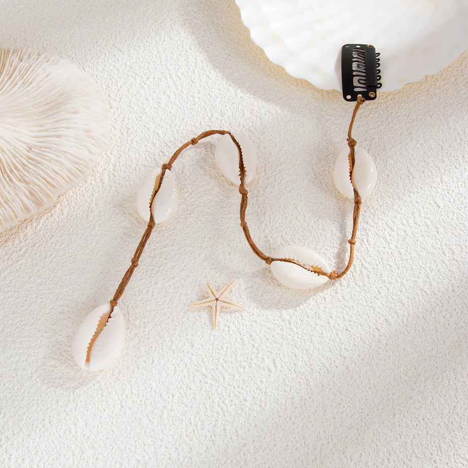 Shell Bead Mermaid Boho Hair Extension Strand