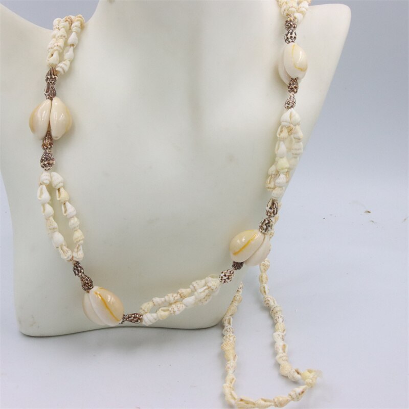 Trendy Fashion  Jewelry Natural Sea Snail Shape Shell Beads Making Long Necklace Sweater Design For Women Party Gift Accessories