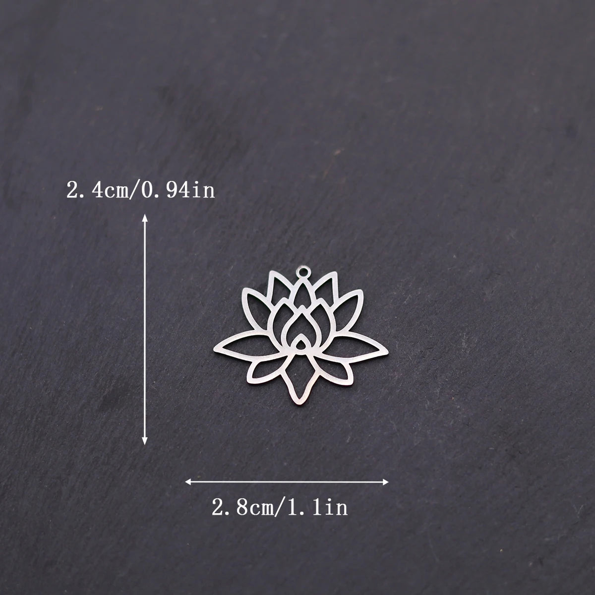 3pcs Lotus Flower Charms Stainless Steel Pendant for Jewelry Making Vintage Earrings Necklace DIY Handmade Art Line Accessories