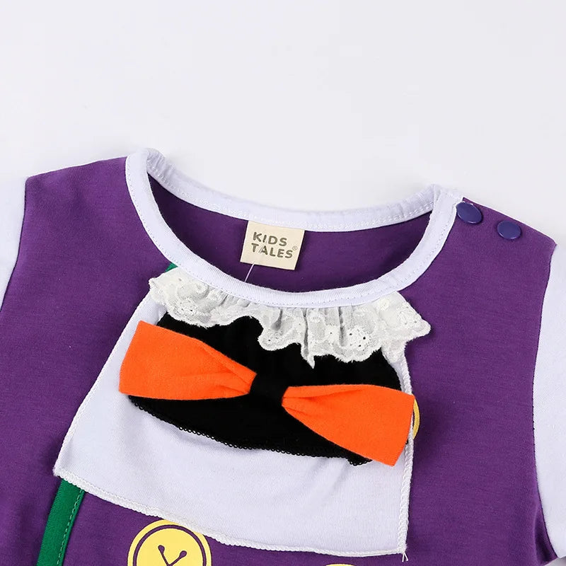 Purple Black Bat Vampire Costume for Baby Infant Boys Girls Romper Jumpsuit with Cape 6M 12M 24M Halloween Purim Fancy Dress - Charlie Dolly