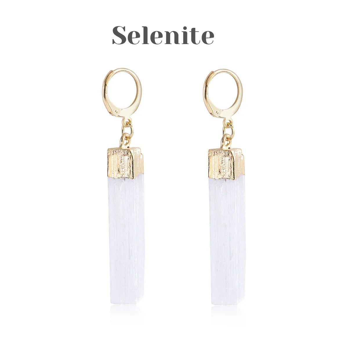 Gemstone ornaments Irregular Raw Black Tourmaline Natural Stone Crystal Healing Drop Earrings Vintage earrings Fashion earrings