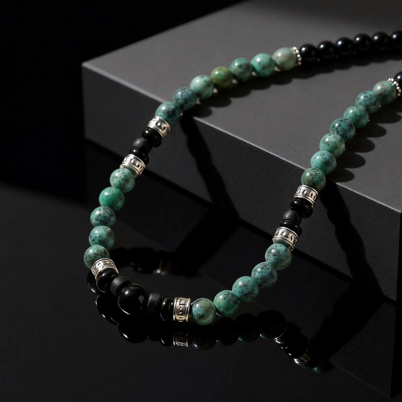 Retro Natural Stone Beads Necklace Tiger Eye Stone Stainless Steel Handmade Collar Necklace for Men Boho Trendy Jewelry Gifts