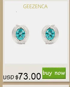 GEEZENCA 925 Silver Lapis Lazuli White Crystal Women's Drop Earrings 18K Gold Heart Waterdrop Dangle Earring Love Gift For Her