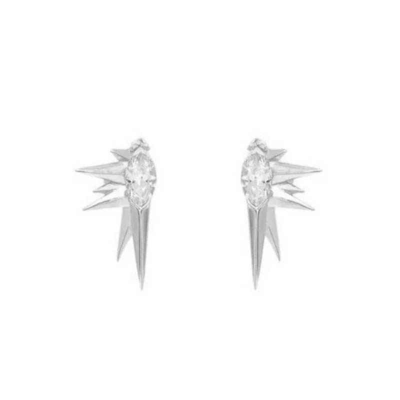 CRMYA Unique gold-plated CZ Stud Earrings For Women Cubic Zirconia Pendientes Boho Luxury Fashion Jewelry
