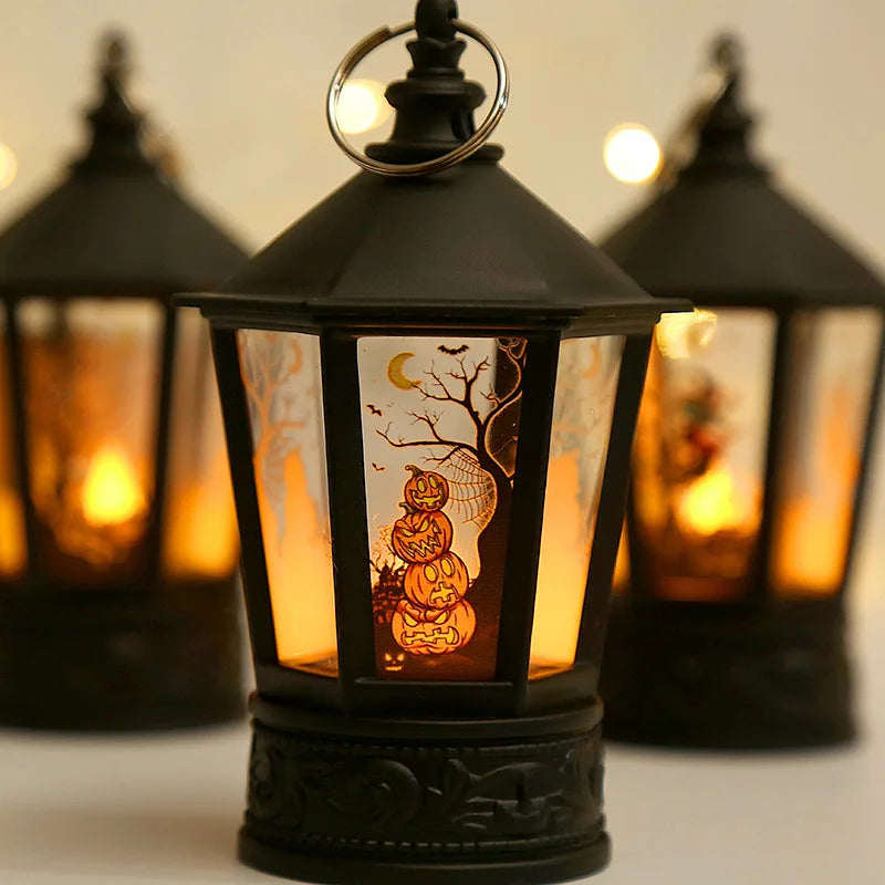 Halloween Decoration Electronic Candle Light Retro Pumpkin Witch Human Skeleton Night Light LED Lamp Halloween Decoration 2023 - Charlie Dolly