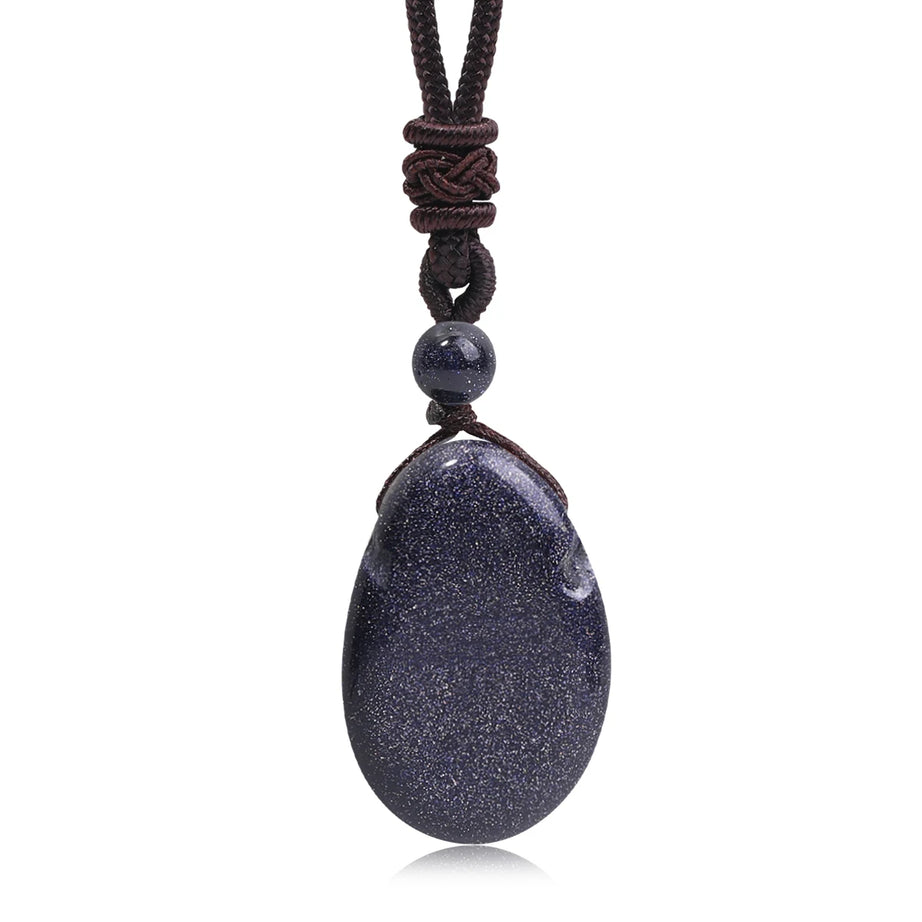 Water Droplet Crystal Pendant, Natural Stone Spiritual Necklace