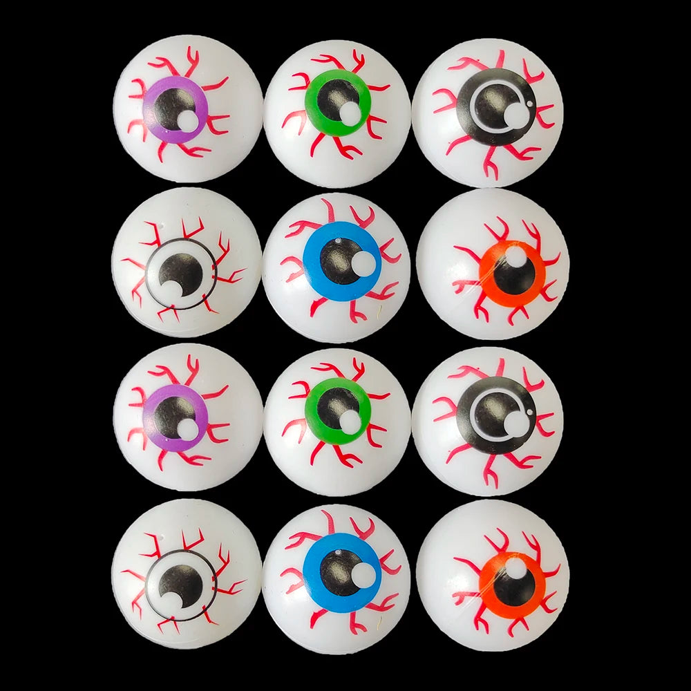 12pcs Halloween Eyeballs Artificial Horror Scary Eye Balls Kids Trick or Treat Prank Terror Props Halloween Decoration 2024 - Charlie Dolly