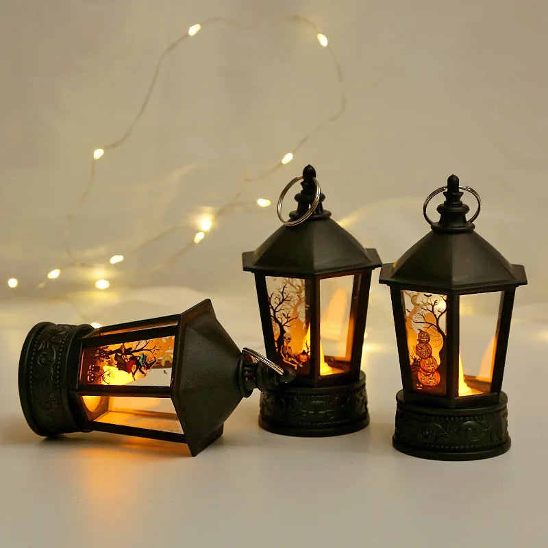 Halloween Decoration Electronic Candle Light Retro Pumpkin Witch Human Skeleton Night Light LED Lamp Halloween Decoration 2023 - Charlie Dolly