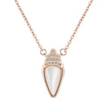 s925 Silver Carrot White Shell Necklace Women Fashion Diamond Boutique Jewelry High Quality Pendant Necklace - Charlie Dolly