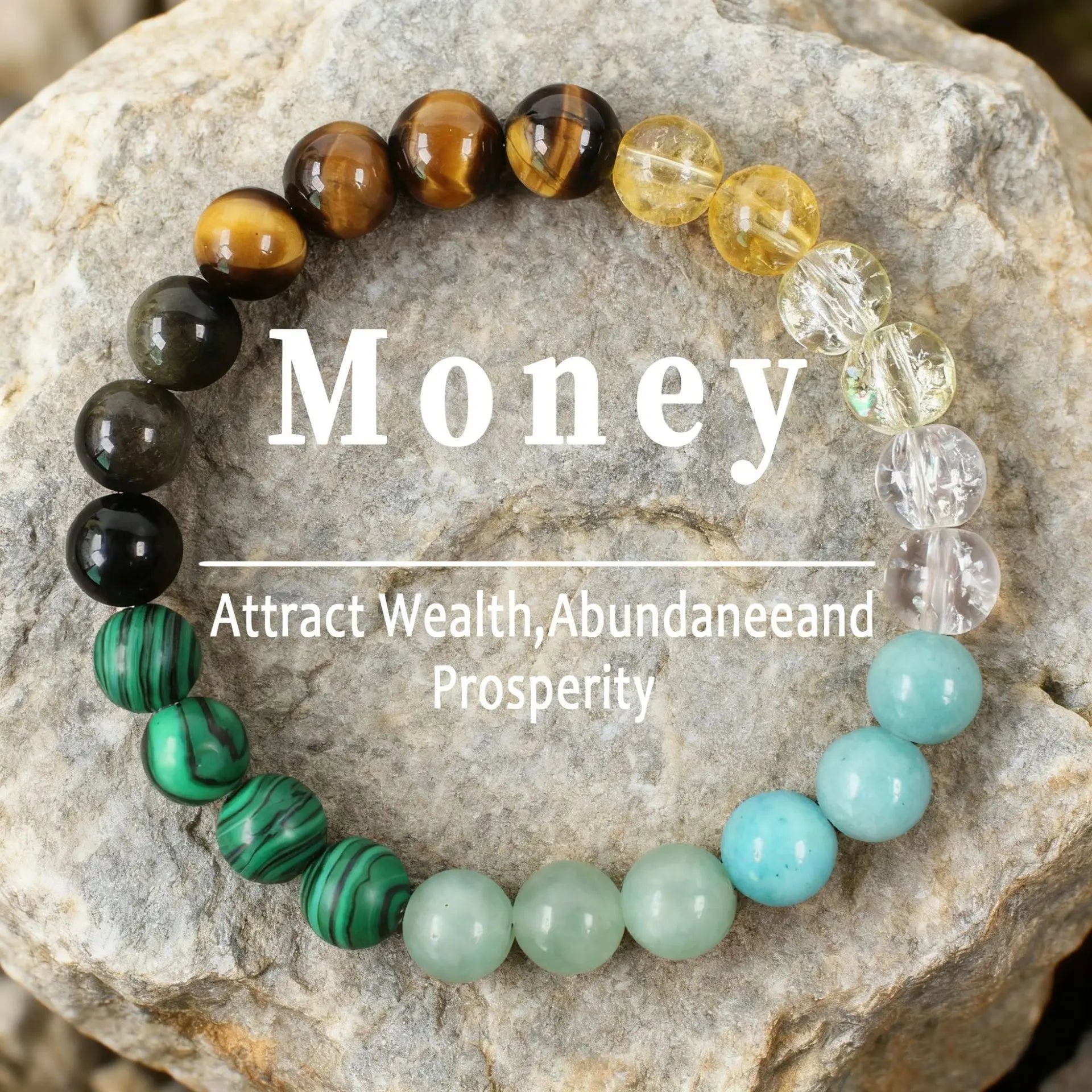 Natural Tiger Eye And Yellow Agate Boho Bracelet Handmade Spiritual Protection Jewelry Good Luck Wealth Amulet For Healing