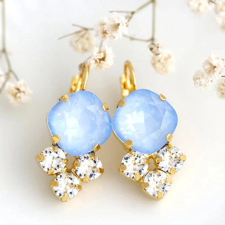 Rainbow Crystal Geometric Dangle Earrings Jewelry