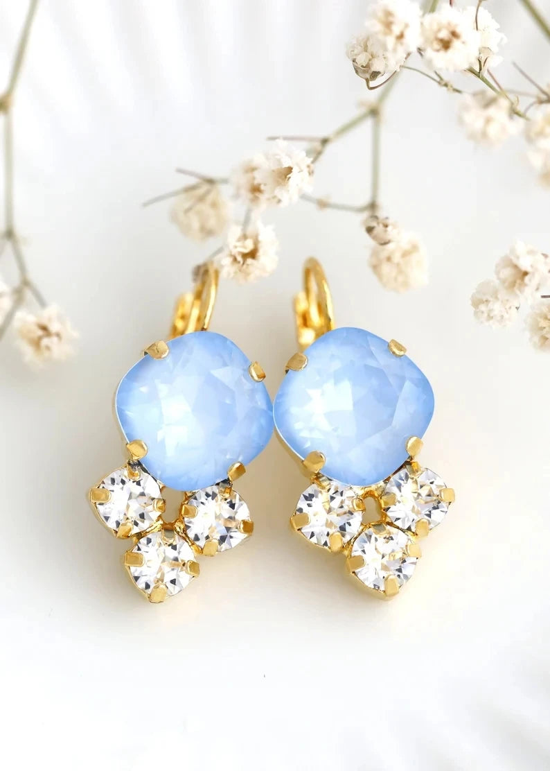 New Arrival Rainbow Crystal Dangle Earrings Cute Trendy Geometric Drop Earrings Boho Jewelry Accessories For Women