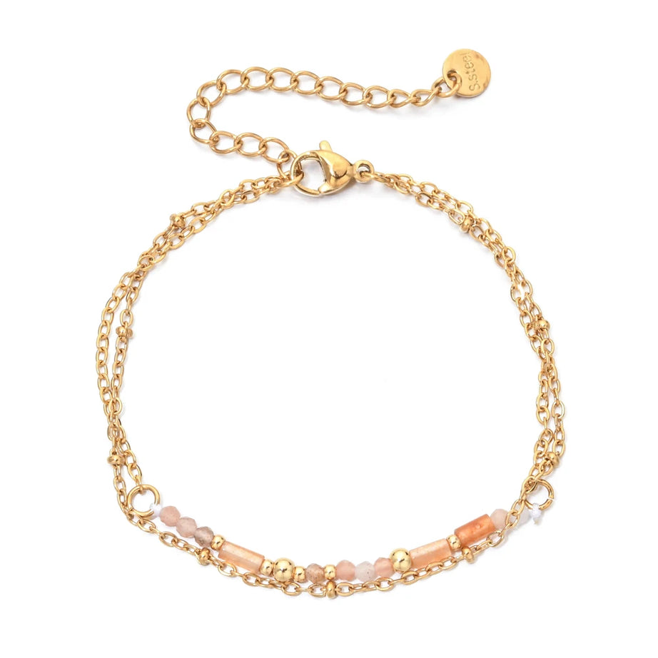 Gold Lapis Lazuli & Turquoise Chain Bracelet