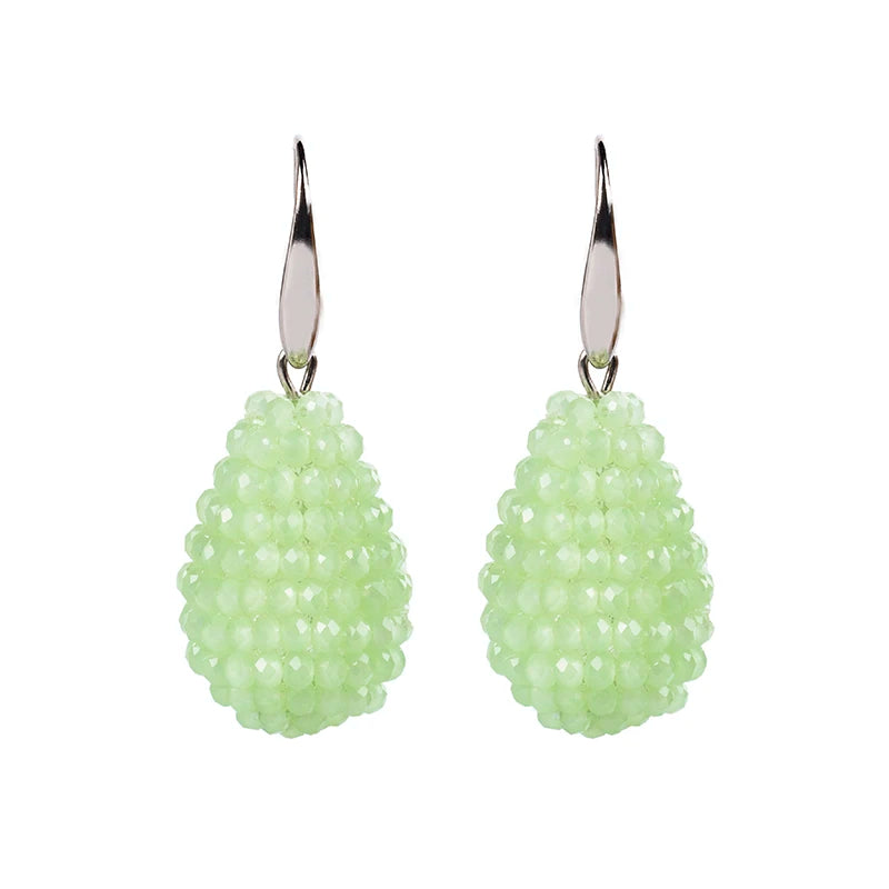INKDEW Long Drop Earrings Beaded Multicolor Handmade Threading Crystal Big Earrings for Women Gift oorbellen Jewelry boho EA005