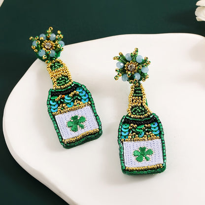 Bohemia Colorful Seed Beads evil eye Flower Drop Earrings For Women Handmade Tassel swan Statement Dangle Earrings Jewelry
