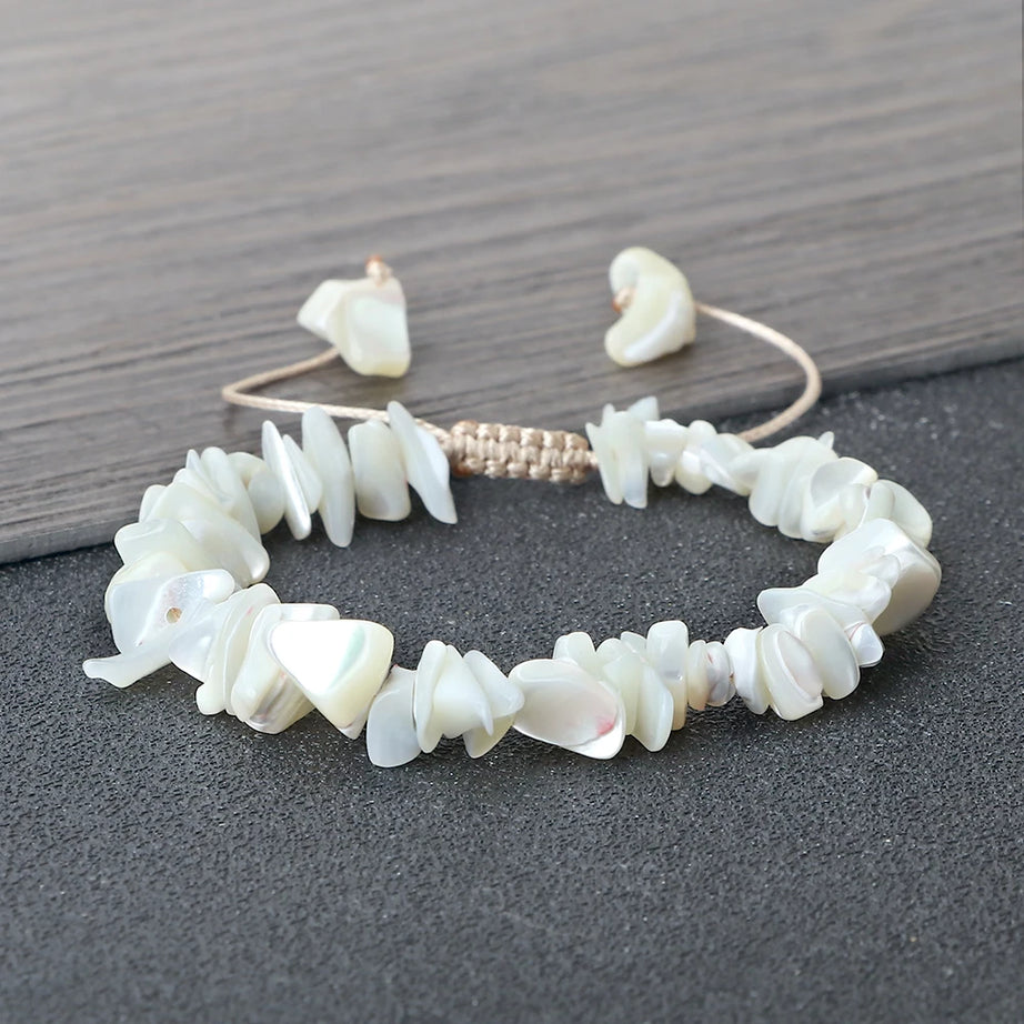 Freshwater Shell and Mother of Pearl Boho Bracelet